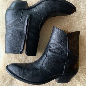Silver Rebel Leather Cowboy Boots